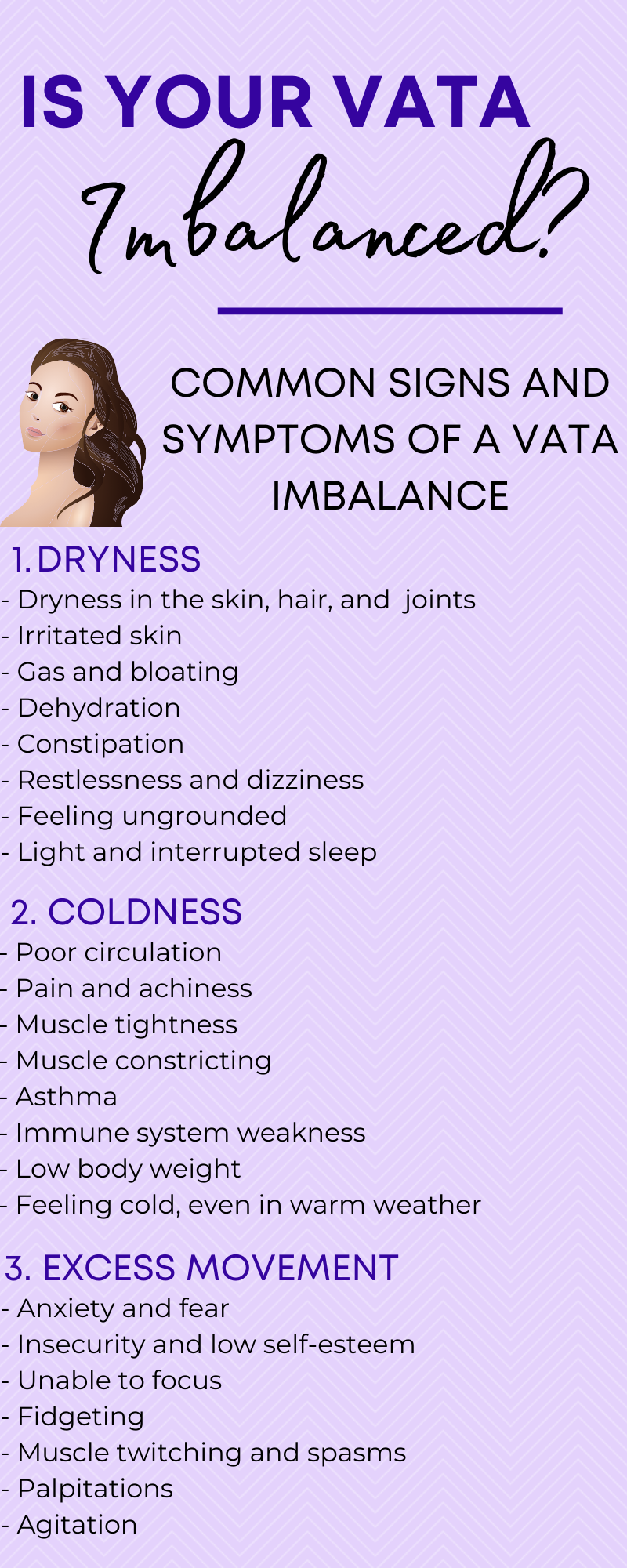 vata imbalance checklist